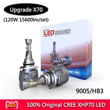 2019 new arrival xhp70 x70 LED H4 H7 H8 H9 H11 9005 9006 9012 D1S D3S
