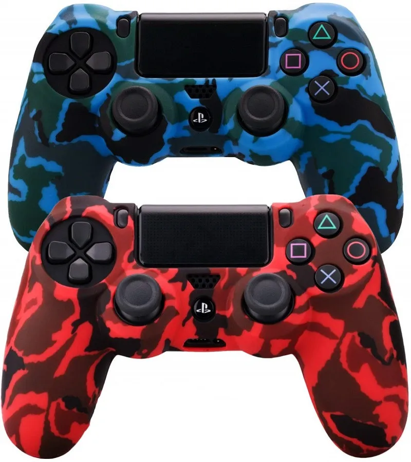 

Silicone Controller Cover For PS4 Pro Slim Durable Camouflage Camo Accessories For Playstation 4 Skin Grips Cover Case Caps