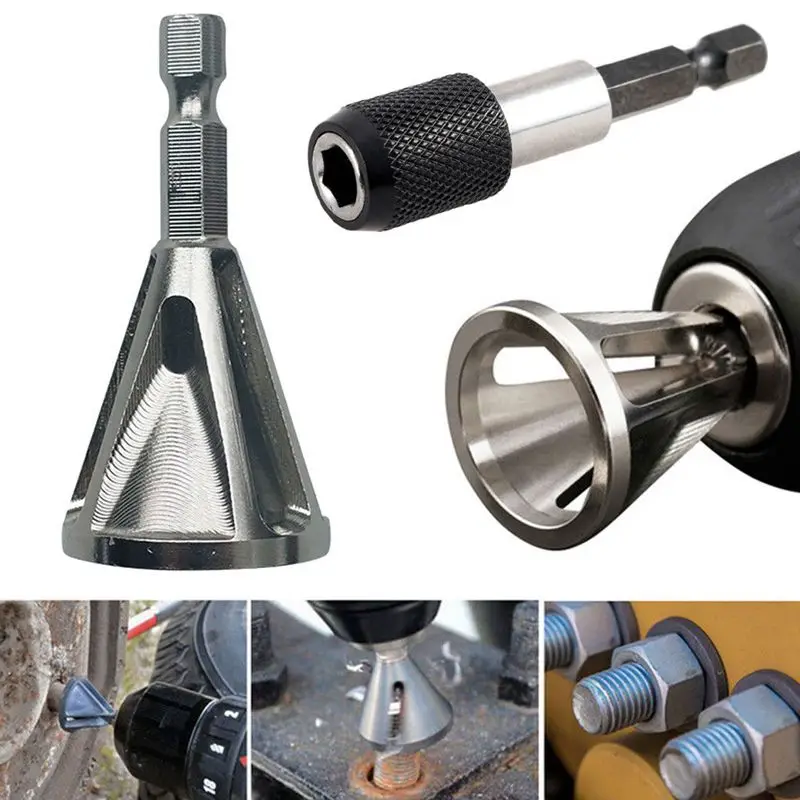 Stainless Steel Deburring External Chamfer Tool Hex Shank Knurled Post Drill Bit Remove Burr Stainless Steel Deburring External Chamfer Tool Hex Shank Knurled Post Drill Bit Remove Burr