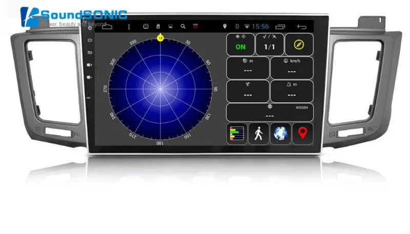 Best 10.2Inch Full Touch Screen Android 6.0 Car DVD GPS Special for Toyota RAV4 2014 2015 2016 with Wifi 1024*600 HD Screen 4