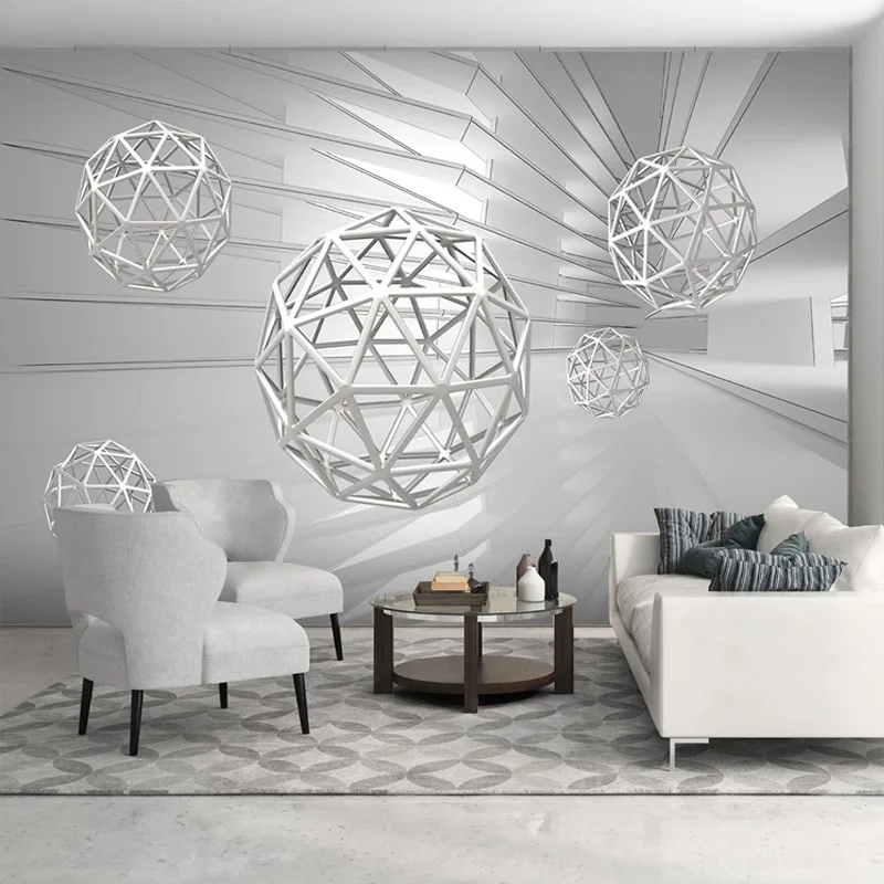 Фотобумага 3D стерео абстрактная космическая Сфера фрески гостиная спальня самоклеящаяся Водонепроницаемая холст настенная бумага 3D