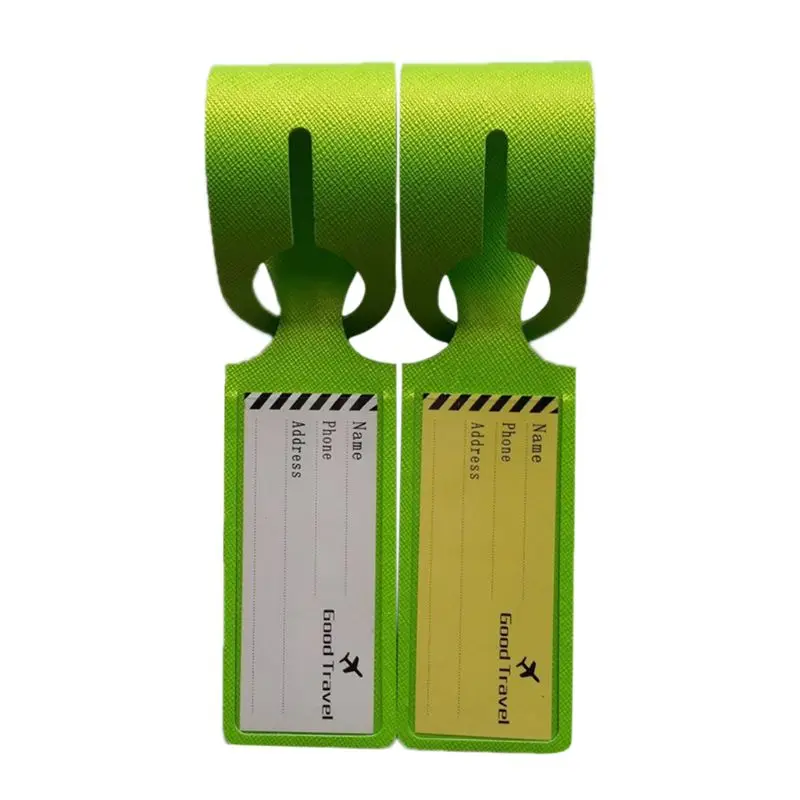 1 Pc PU Luggage Tag Cover Creative Suitcase ID Address Holder Letter Baggage Boarding Tags Portable Label