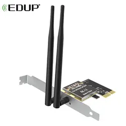 EDUP Dual-Band 1300 Мбит PCI-E беспроводной адаптер Wi-Fi 802,11 AC PCI Express сетевой карты 2,4/5 ГГц высоким коэффициентом усиления 2 * 6dBi антенны