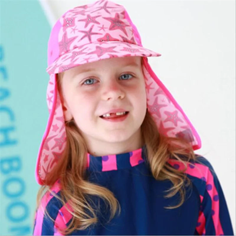 Детская летняя пляжная кепка с УФ-защитой, От 1 до 12 лет, детская шапка для мальчиков и девочек, детская шапочка для плавания, дышащая Кепка с защитой от солнца