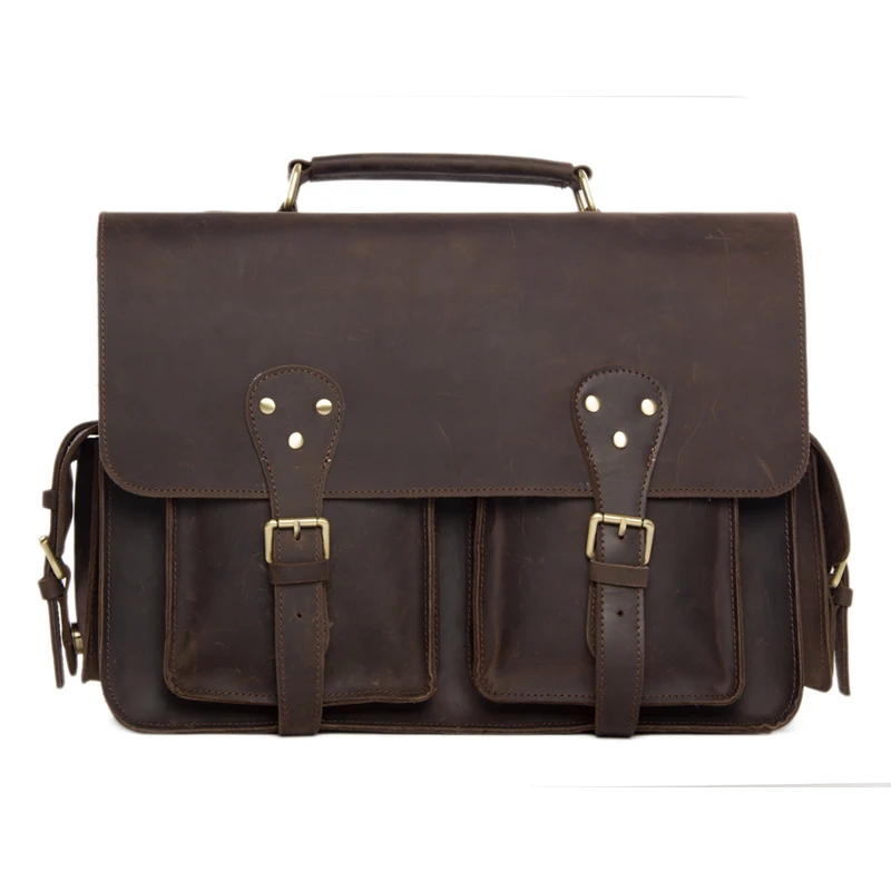 ROCKCOW ручной работы деревенский кожаный портфель, сумка, сумка для ноутбука, мужская сумка 7145