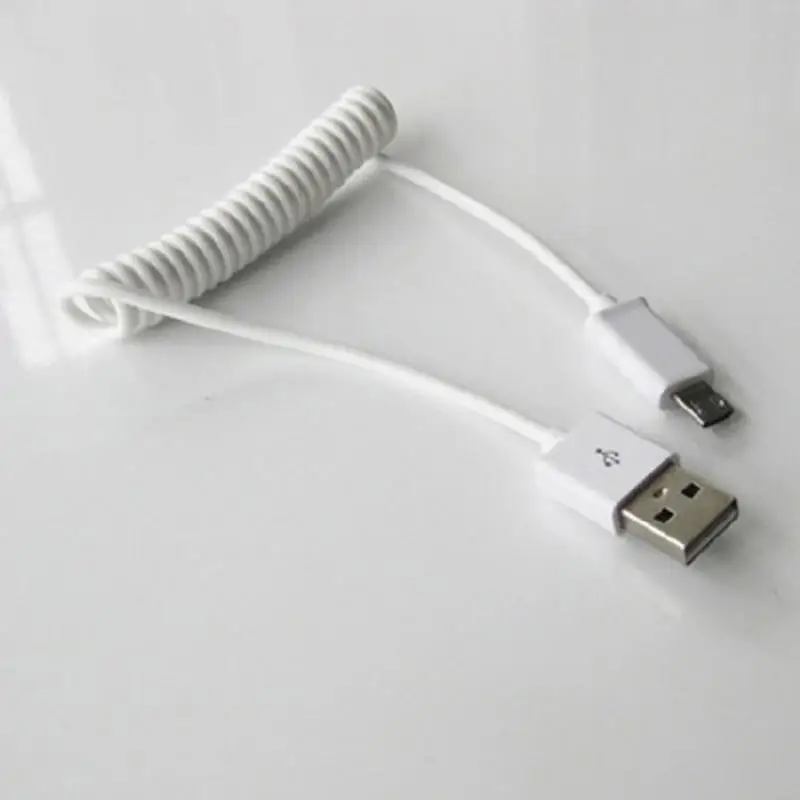 Universal USB Spring Coil Cable Charger Cable High Quality Micro Charging Lead Fast USB 2.0