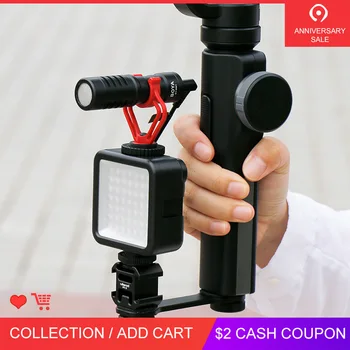 

Smartphone Vlogging Kit Tripod for Zhiyun Smooth 4/Smooth Q/DJI OSMO Mobile 2/Feiyu Vimble 2 BY-MM1 Microphone LED Video Light