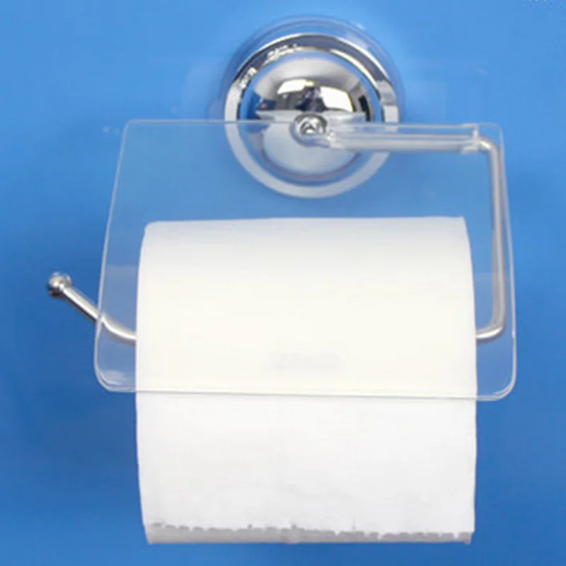 

Suction Cup Air Hook Toilet Paper Holder Toilet Roll Paper Holder Suction cup Tissue Holder DEHUB Silver Bathroom Accessories