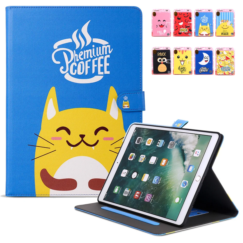 

For Coque iPad Pro 10.5 Case Cute Cartoon Flip Folio PU Leather Case Stand Protective Cover for Apple Pro 10.5 Inch Tablet