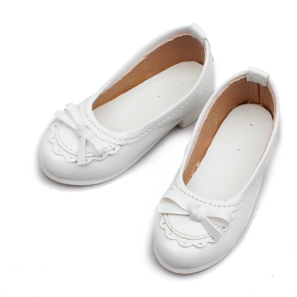 

[wamami] 122# White 1/3 SD DOD BJD Dollfie Mid Heeled Bowite Synthetic Leather Shoes