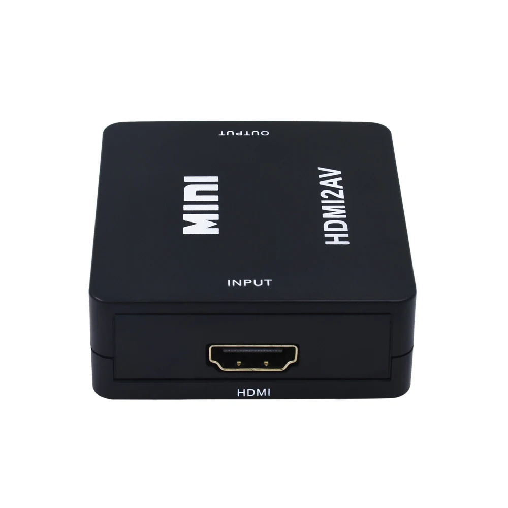  TISHRIC 10Pcs MINI HDMI To AV/RCA CVBS Adapter Scaler Converter Box Cable HD Video 1080P HDMI2AV Su