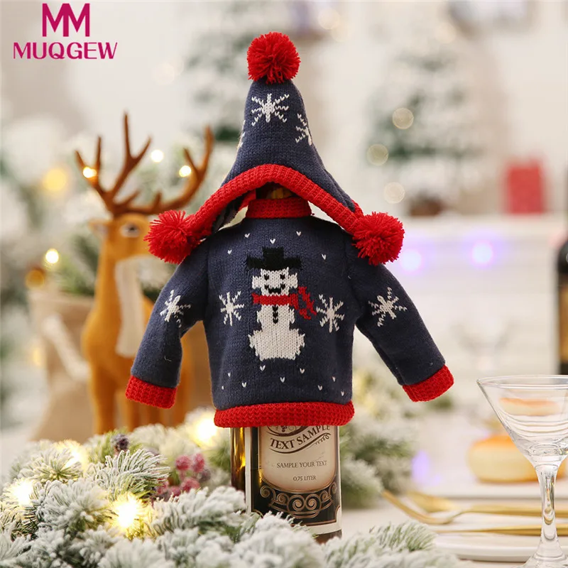 

1PCS Christmas Wine Bottle Snowman Santa Decoration Xmas Bottle Cap Xmas Decor Xmas Christmas Decorations For Home Decor