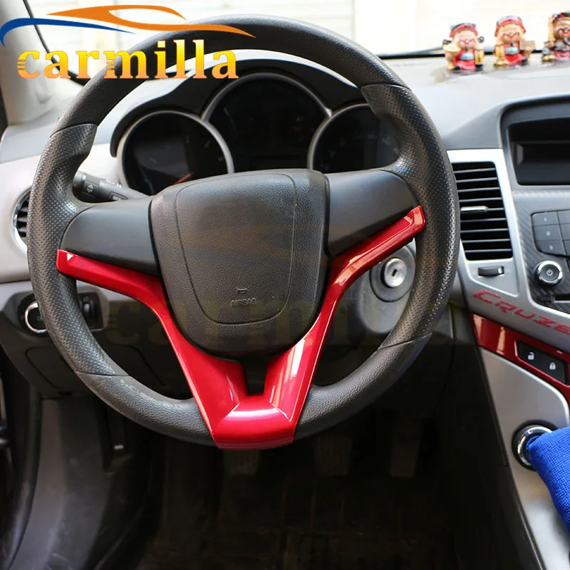 Carmilla Abs Chrome Car Interior Steering Wheel Sequins Trim