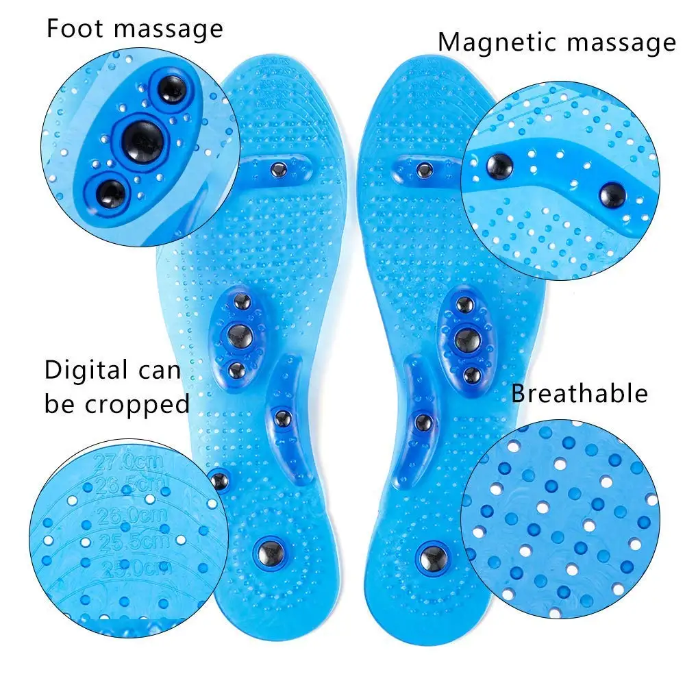 Acupressure Magnetic Inserts for Men and Women Massage Foot Therapy Reflexology Pain Relief Helps Burn Fat Cutable Fits Washable