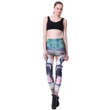 Эластичные Повседневные штаны для мужчин 3D цифровой печати Лев Pattern Sexy Для женщин Леггинсы для женщин 7 размеров Фитнес Костюмы