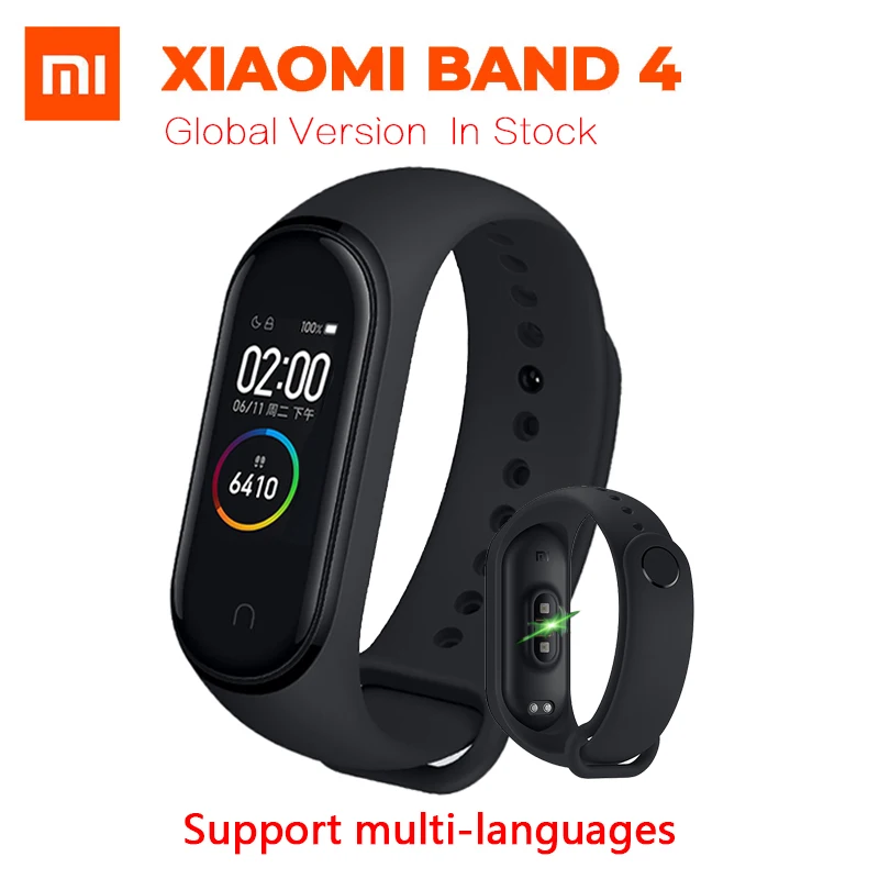 

Xiaomi Mi Band 4 Original Newest Music Smart Miband 4 Bracelet Heart Rate Fitness 135mAh Color Screen Bluetooth 5.0 Global versi