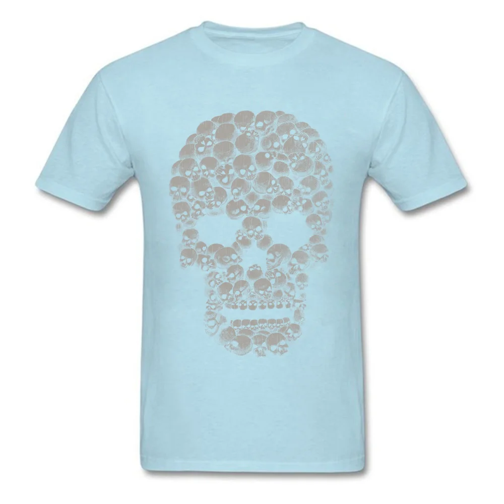 Skull Of Skulls 100% Cotton T-shirts for Boys Short Sleeve Custom T Shirt 2018 New Summer/Autumn O-Neck Tops Shirts Customized Skull Of Skulls light