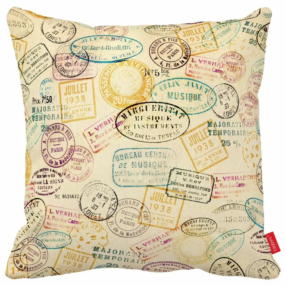 buy Vintage retro repeat seamless Stamps Print Custom Home Decorative Throw Pillow almofadas decorate pillow sofa chair cushion