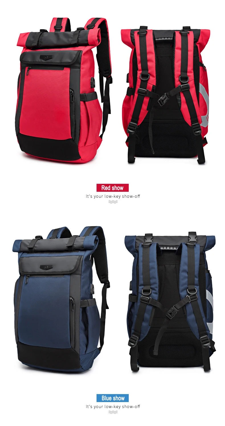 OZUKO мужской рюкзак Водонепроницаемый Многофункциональный usb зарядка дизайнерские рюкзаки для ноутбука для подростка модный Школьный Рюкзак Для Путешествий