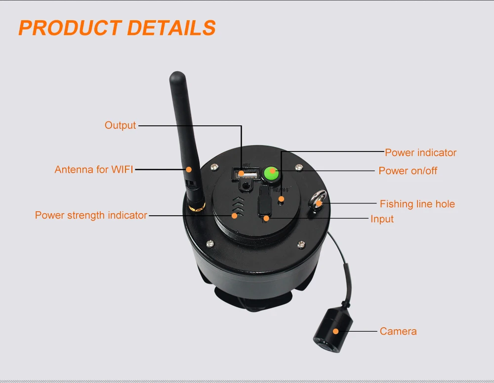 Приманка Wifi подводная камера FF3309 эхолот сигнализация Findfish Android/IOS Водонепроницаемая камера эхолот лодка