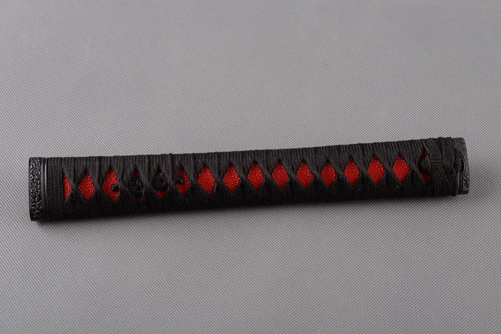 Деликатные аксессуары для мечей ручка Tsuka японской катаны с черным шелком Ito