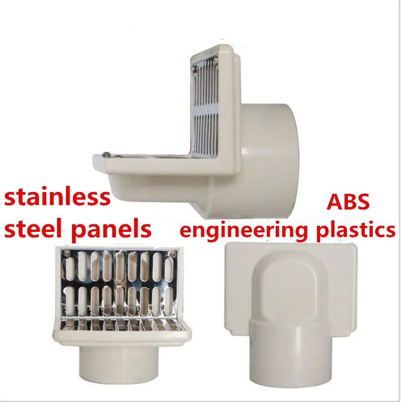 

304 Stainless Steel Wall Side Row Dual-purpose Floor Drain PVC75 Tube Balcony Wall Corner Floor Drain