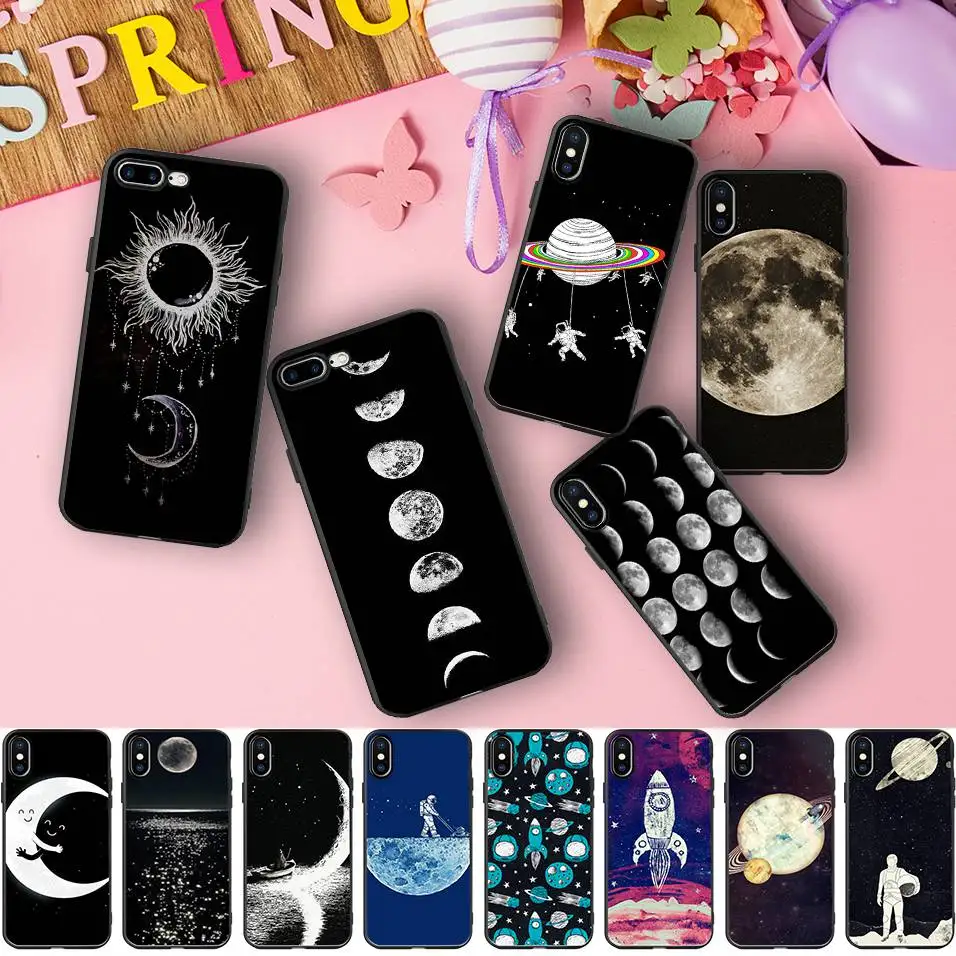 

Space Tumblr Case For Redmi Note 4 Case Planet Moon Astronaut Cover For Xiaomi Redmi note 5 plus 4x 6 Case Silicone Coque