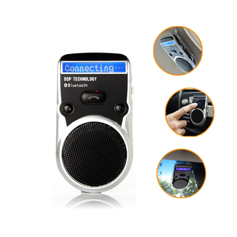 Solar Powered Speakerphone Wireless Bluetooth Handsfree Car Kit For Mobile Phone Hands Free Car For Iphone 7 7plus Android