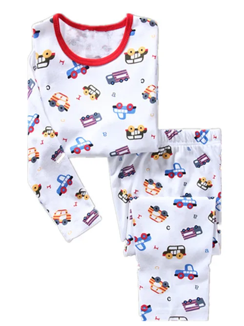 Новые Классические От 2 до 7 лет модные спортивные детские пижамы с героями мультфильмов комплекты одежды для сна для маленьких девочек домашняя пижама с длинными рукавами LP058 - Цвет: Color as shown