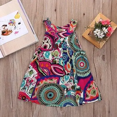 Baby girl Dresses Girls Infant Cotton Sleeveless Dress Summer baby...