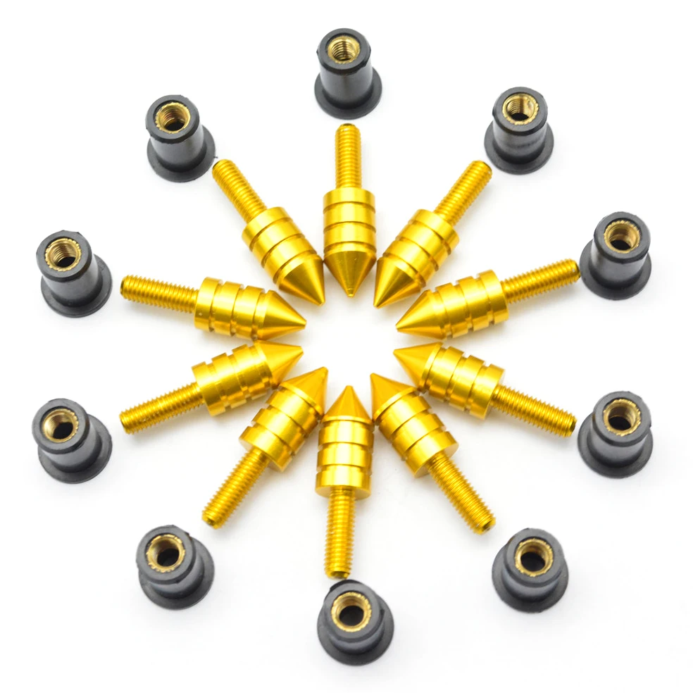 FOR 10 PCS CNC Universal motorcycle aluminum moscrew Windscreen Bolt for yamaha mt07 mt09 fz6r fz6 fazer fz1 xj6 diver | Автомобили и