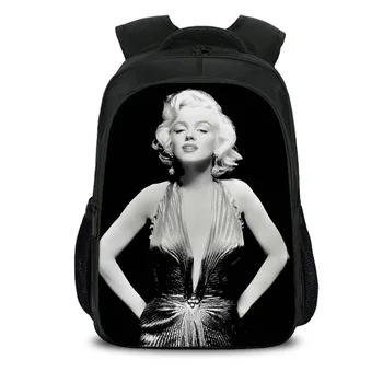 

2020 New Marilyn Monroe Students Backpack Film Star Backpack for Girls Cool Monroe with Gun Women Laptop Bag School Bag Backpack