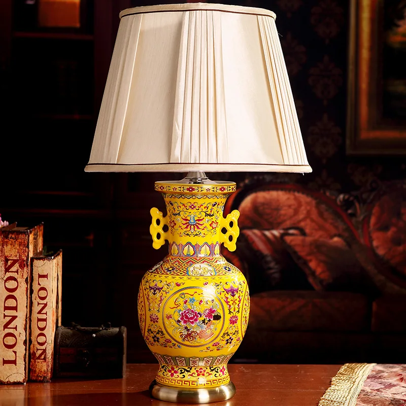 China Antique Living Room Vintage Table Lamp Porcelain ...