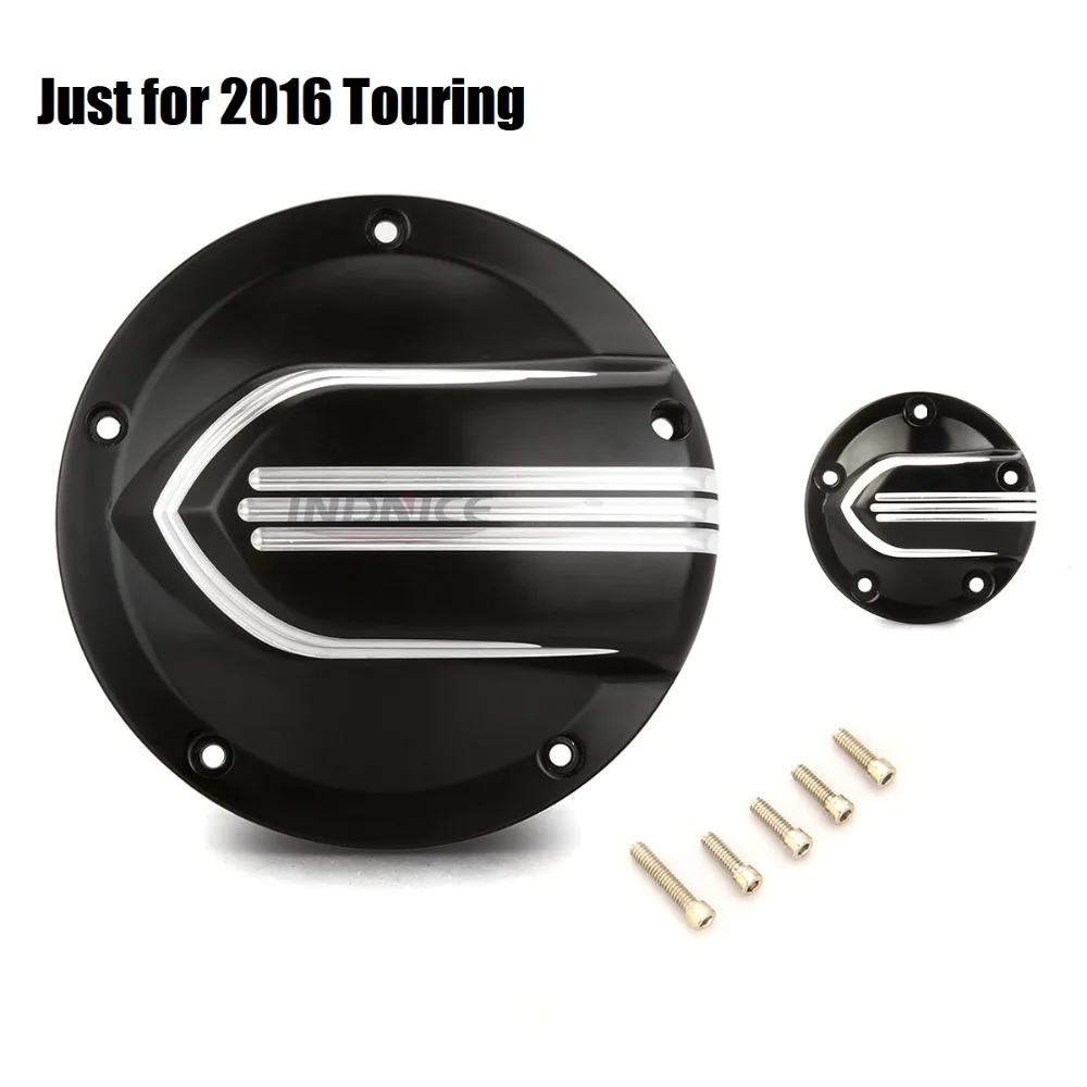 Black 5 holes derby cover timing cover for harley street glide flhx derby cover road glide 2016 derby cover road king 2016