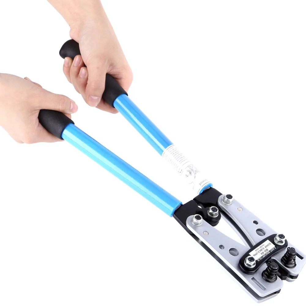 Professional 6 50mm2 Plug Crimp Plier Hex Crimper Crimping Tool Battery