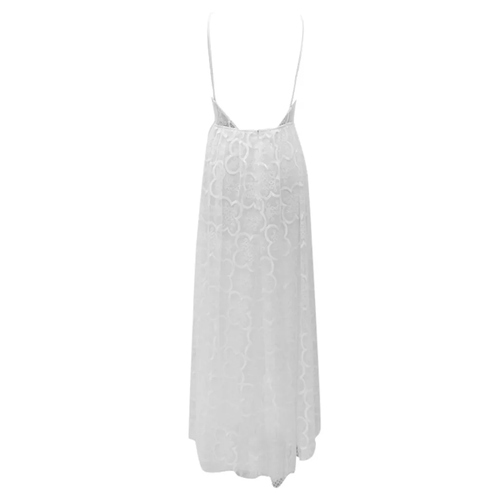 JAYCOSIN женские дизайнерские элегантные тонкие облегающие сексуальные Формальные вечерние пляжное длинное белое кружевное платье с открытыми плечами, детское Открытое платье, расшитое узором детское платье 610W