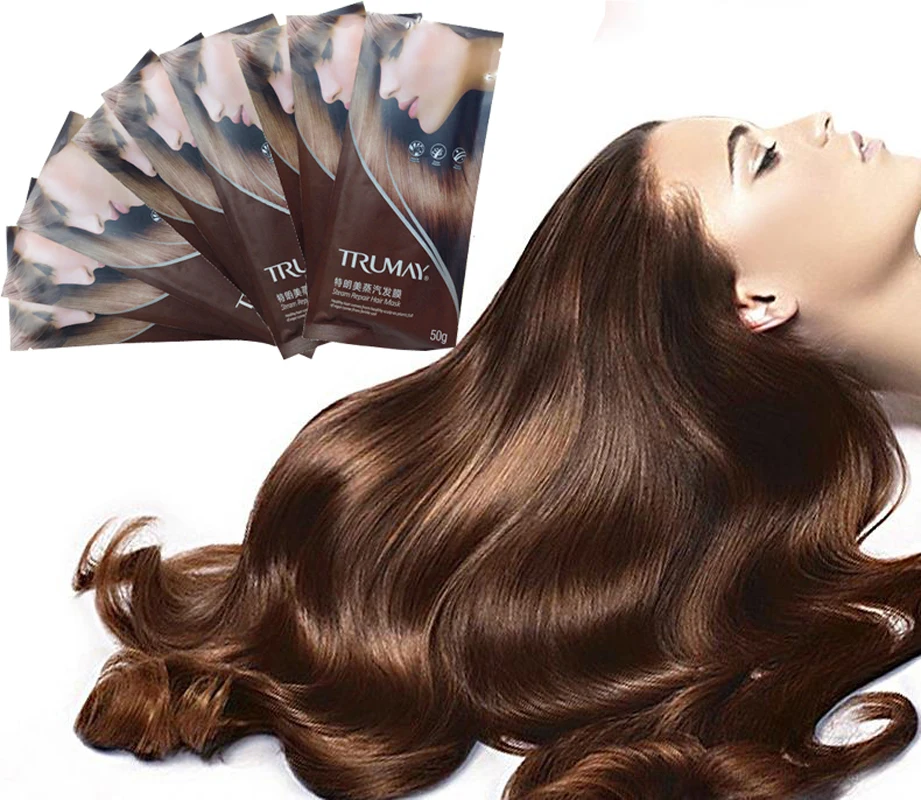 9pcs Trumay Steam Repair Hair Mask For Dry Split Ends Hair
