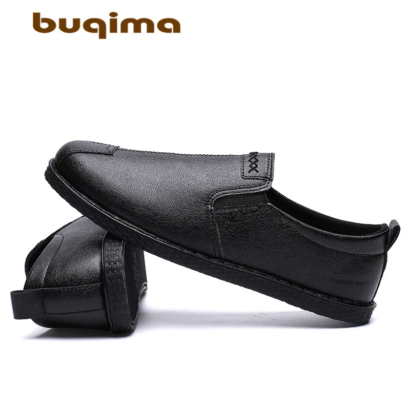 Buqima Hoge Kwaliteit mannen обувь для доски винтажная lederen schoenen mode platte ademende schoenen на шнуровке mannelijke schoenen