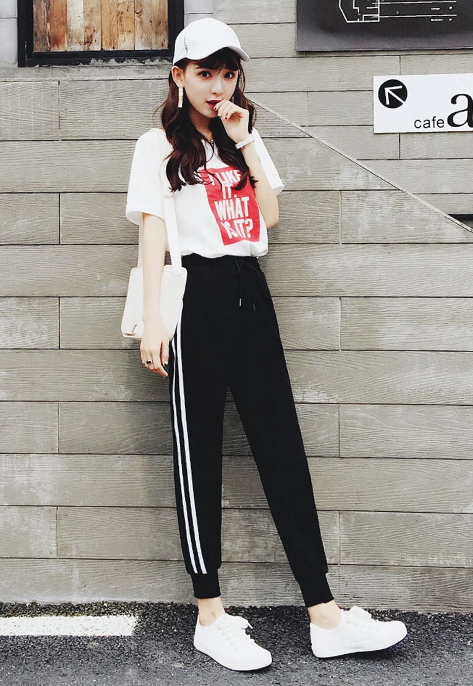 ZYFPGS 2019 Hot Women's Nine Points Casual Pants Double White Line Casual Women Pants Plus Size Loose Slim Pencil Pants Z0923 ZYFPGS 2019 Hot Women's Nine Points Casual Pants Double White Line Casual Women Pants Plus Size Loose Slim Pencil Pants Z0923