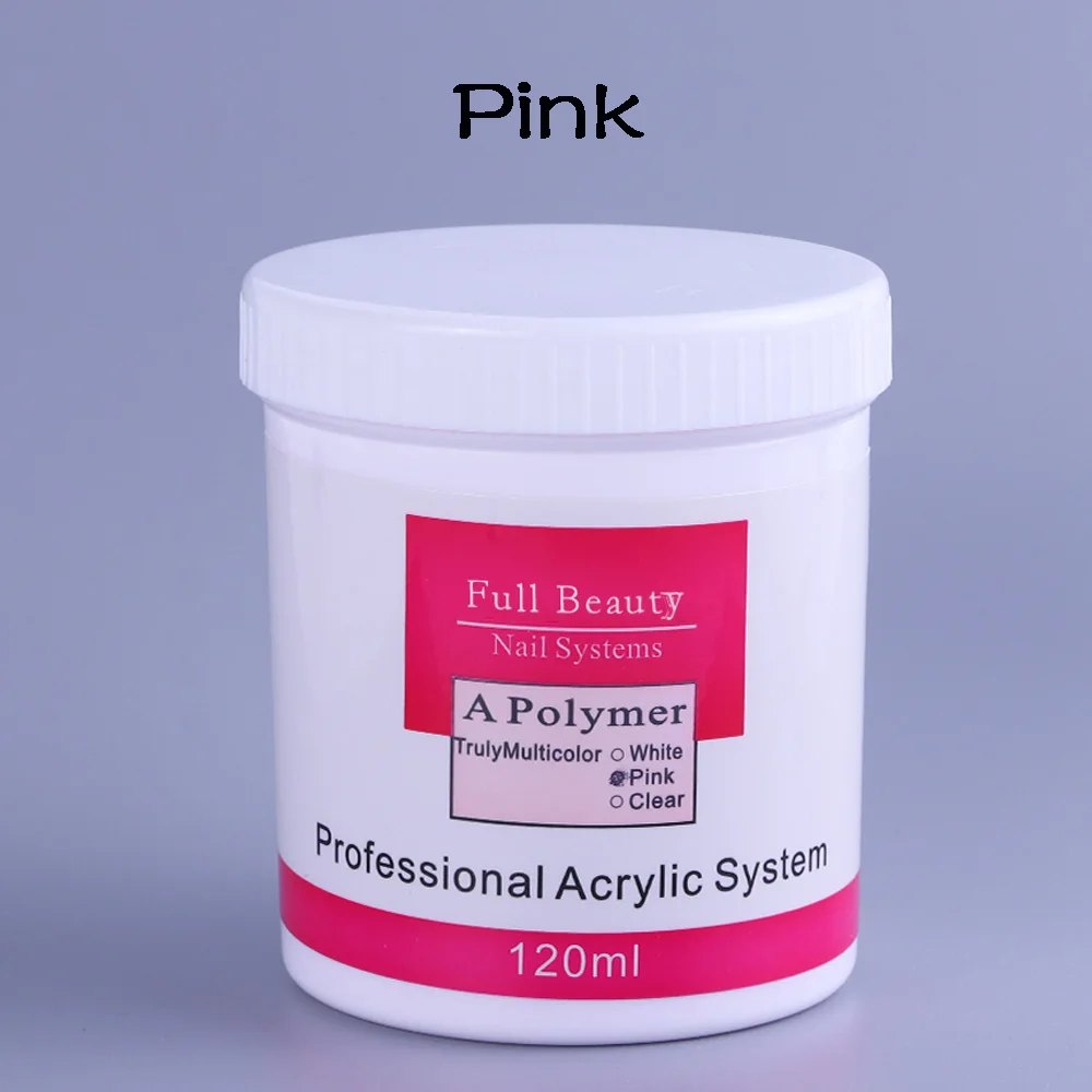 Pink 1 коробка, 80 г, акриловый порошок, кристальный блеск для ногтей, белый, розовый, прозрачный, для ногтей, полимер, художественный конструктор, накладные кончики, украшение для ногтей SA789 - Цвет: Pink