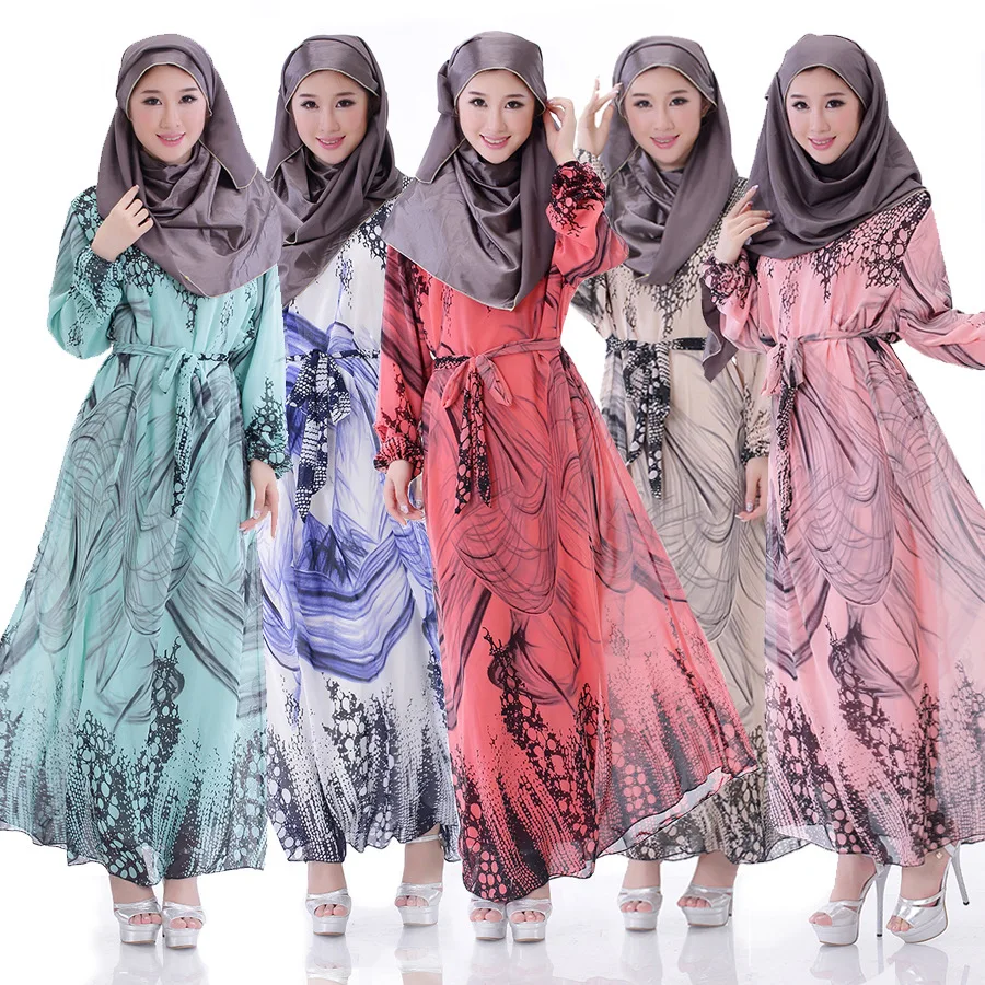 Hot New Muslim Women Dresses robes of large size Female