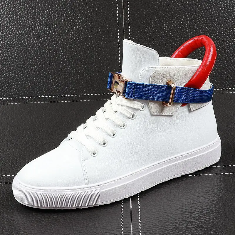 Новинка; мужские Роскошные Дизайнерские Туфли на толстой подошве с высоким берцем; мужские трендовые туфли для скейтборда; знаменитости; zapatos hombre - Color: 2