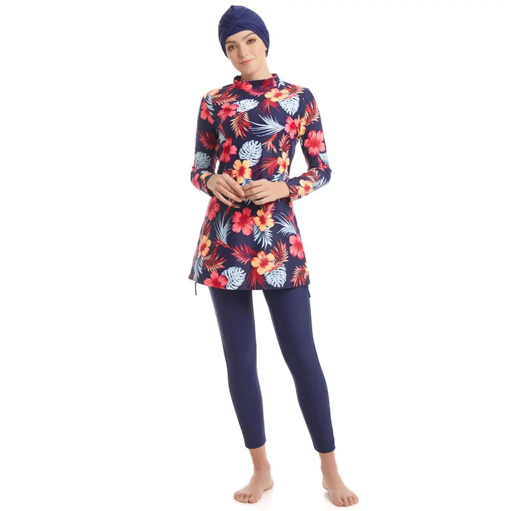 Yongsen плюс размер мусульманская одежда для плавания Burkinis женский купальный костюм хиджаб с длинными рукавами скромный стиль mAh одежда Исламский купальник