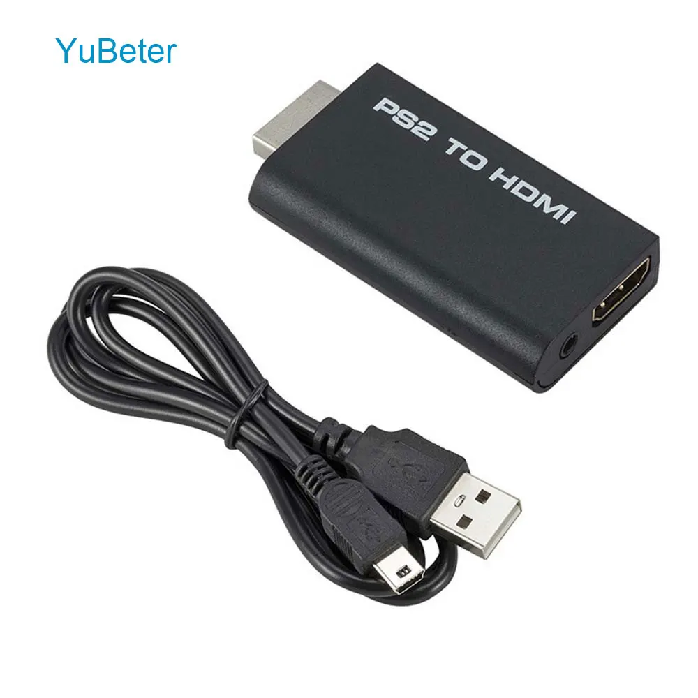 YuBeter для PS2 в HDMI конвертер 480i/480 p/576i 60 HZ Аудио Видео адаптер с 3,5 мм аудио выход для HDTV монитор проектор