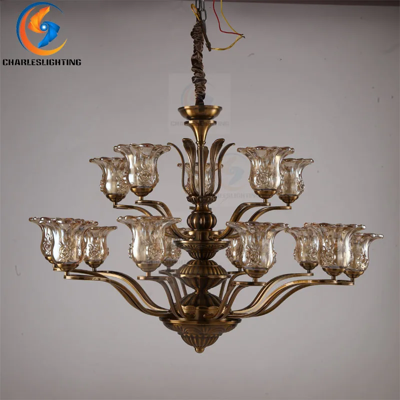 CHARLESLIGHTING пятнадцать глав базы E14 Новый Классический пост Магия висит свет стильный шара промышленные Лофт железа droplight