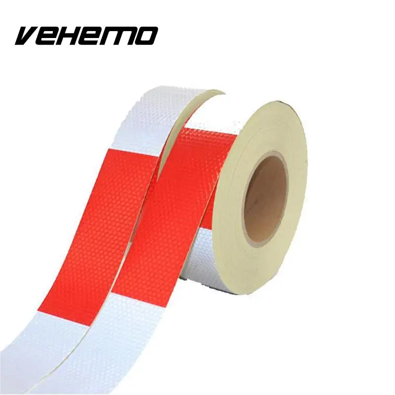 Vehemo 1 шт. 5*300 см автомобиль светоотражающие Наклейки самоклеющиеся Детская безопасность Предупреждение полосы автомобилей светоотражающие Плёнки стайлинга автомобилей стикеры