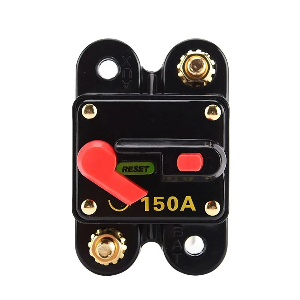 

2019 Universal 150A Fuse Circuit Breaker Manual Reset Waterproof for Car Audio Marine