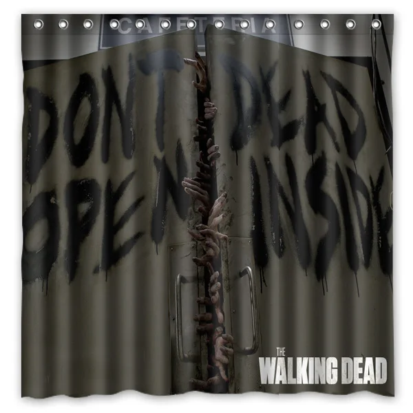 the walking dead shower curtain