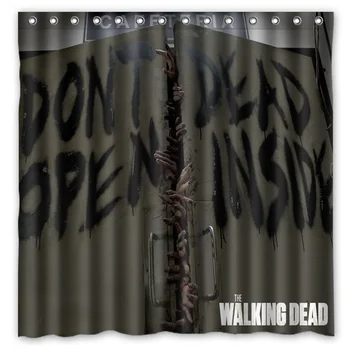 

2016 New DIY Bath Curtain!Comics The Walking Dead Printed Waterproof Polyester Shower Curtain(Size:180X180CM)