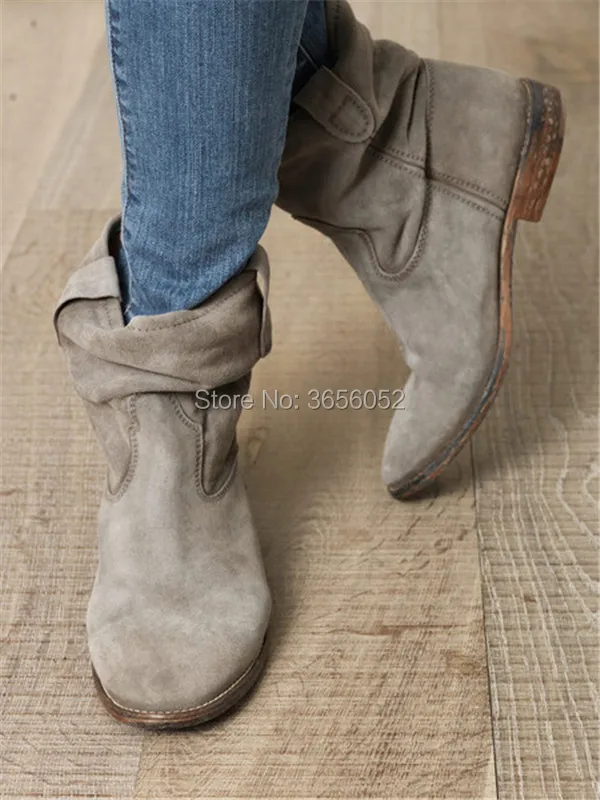 Attantou-Women-Ankle-Boots-Suede-Autumn-Shoes-Flat-Nubuck-Leather-Retro-Distressed-Biker-Boots-Women-Motorcycle